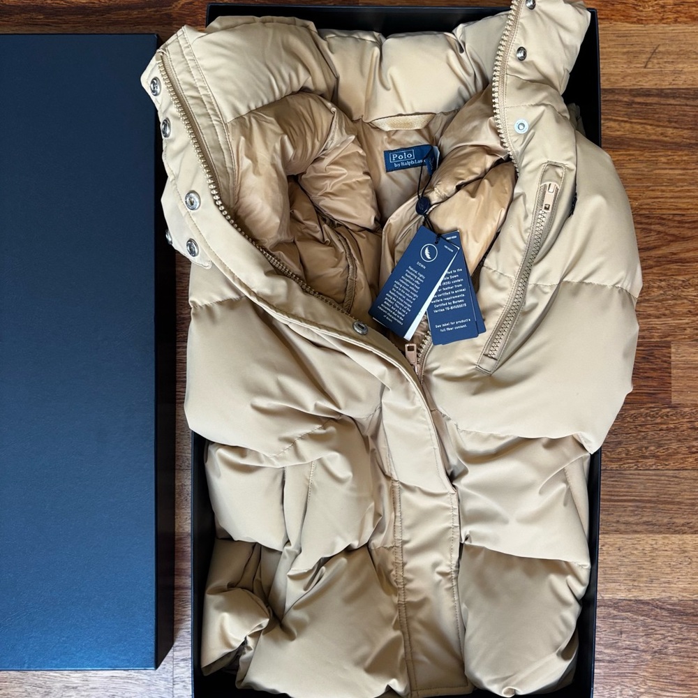 Polo Ralph Lauren - Women’s - Mid-Weight Down Puffer Jacket - Camel - Medium - Picture 15 of 16